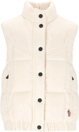 Moncler Gewatteerd Donsjack - Dames - Bodywarmers - Wit - XS - Polyester - Jassen