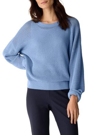 Eileen Fisher Organic Cotton & Tencel Lyocell Crewneck Sweater in Skylight at Nordstrom, Size Xx-Small