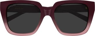 Gucci Sunglasses Gg2102 S 003 Burgundy/Gray Woman