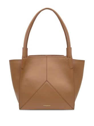 Victoria Beckham panelled leather tote bag - women - Leather/Suede - One Size - Neutrals