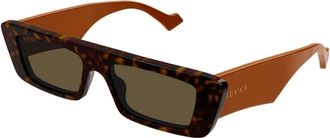 Gucci Stijlvolle zonnebril voor dagelijks gebruik - unisex - Zonnebrillen - Bruin - 54 MM - Accessoires