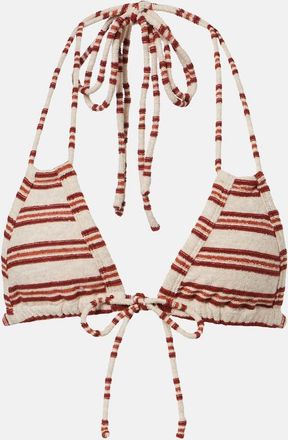 Montce Swim Euro striped triangle bikini top