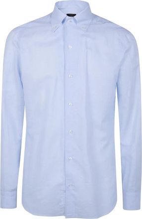 Barba Klassiek Katoen en Linnen Overhemd - Heren - Casual Overhemden - Blauw - L - Katoen - Overhemden