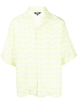 GCDS Camicia con stampa - Verde