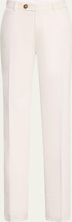 Brunello Cucinelli Mens Slim Flat-Front Pants
