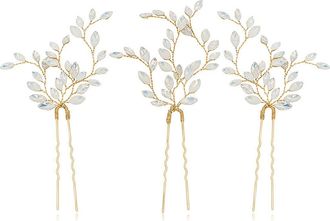 Brides & Hairpins Evin Set of 3 Crystal Hairpins in Gold at Nordstrom