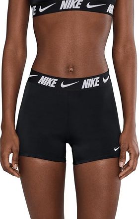 Nike Logo Tape Kickshort Womens Swimwear Black : XS, Polyester/Spandex