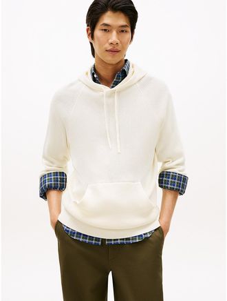 Tommy Hilfiger Mens Classic Hoodie Sweater - White - XL