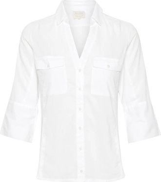 Part Two Heldere Witte Blouse Cortniapw Stijl - Dames - Overhemden - Wit - 2XS - Katoen - Overhemden