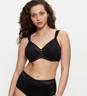 Triumph Minimizer-BH TRIUMPH True Shape Sensation, Damen, Gr. 70, Cup C, schwarz, Jersey, Obermaterial: 65% Polyamid, 26% Elasthan (LYCRA), 9% Polyester, leic