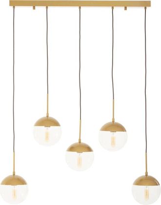 Premier Housewares Revive Gold Finish Glass Shades Pendant Light
