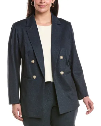 Anne Klein Plus Notch Collar Blazer