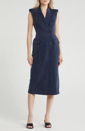 Reiss Guliana Cupro Blazer Dress in Navy at Nordstrom Rack, Size 2 Us / 6 Uk