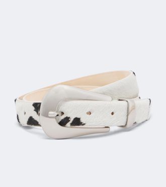 D&eacute;hanche D&eacute;hanche Colette printed calf hair belt