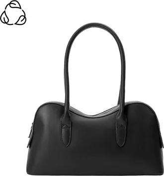 Melie Bianco Womens Tilda Recycled Vegan Leather Shoulder Bag In Black