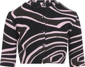 Pucci Cropped Cardigan - Dames - Vesten - Veelkleurig - M - Truien & Vesten