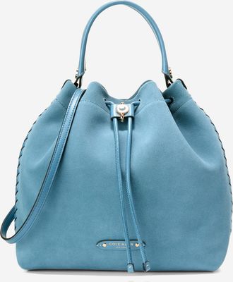 Cole Haan Womens Isabella Bucket Bag - Medium Blue