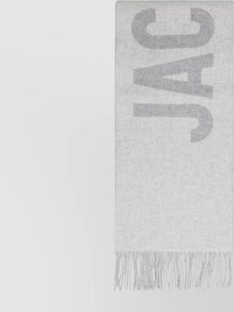 Jacquemus wool logo fringed scarf
