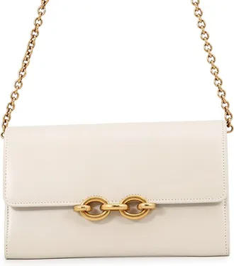 Saint Laurent White Chain/Shoulder Wallet (Pre-Owned)