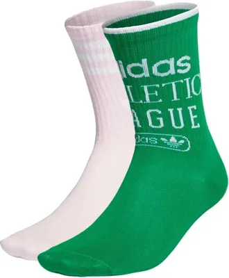 adidas (WMNS) adidas Retro Luxury Socks 2 Pairs Green Pink HI4920