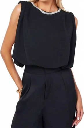 Bishop + Young Monroe Bubble Hem Top In Black