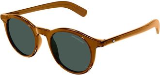 Montblanc MB0353S 002 Mens Sunglasses Brown Size 49
