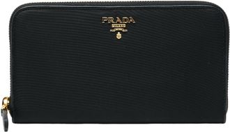 Prada Black Nylon Long Wallet (Bi-Fold) (Pre-Owned)
