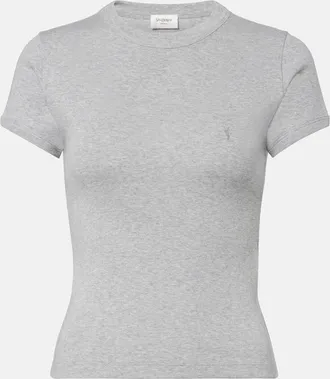 Saint Laurent Cassandre cotton jersey T-shirt