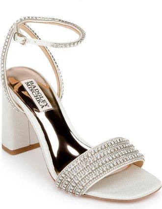 Badgley Mischka Collection Becca Sandal in Ivory Crep at Nordstrom Rack, Size 6.5
