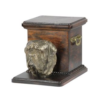 OEM Mast&iacute;n Ingl&eacute;s, Mast&iacute;n - Una Urna Para Cenizas De Perro Con Una Estatuilla, Una Elegante Urna Para Un Perro, Una Urna &Uacute;nica Con Un Busto De Perro De Ar