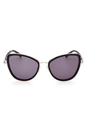 Emilio Pucci 57mm Cat Eye Sunglasses in Black/Other /Smoke at Nordstrom Rack