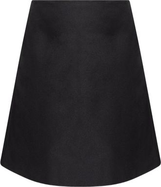 Alexander McQueen Black Silk Skirt
