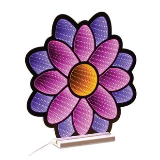 Melrose International Flower Ekkolight 16.5H - Purple, Pink, Yellow