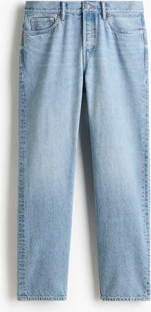 H&M Straight Regular Jeans in Light Denim Blue at Nordstrom, Size 36 X 32