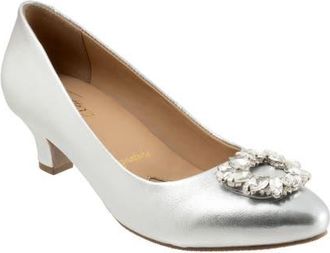 Trotters Kate Kitten Heel Pump in Silver at Nordstrom, Size 10.5