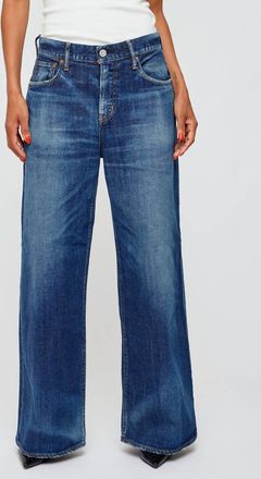 Moussy Dumbo Super Wide Jean In Dark Blue