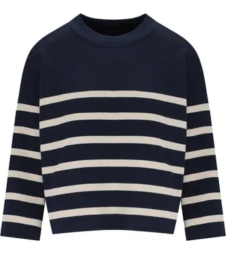 Weekend by Max Mara MAGLIA CROPPED PINIDE BLU NAVY MAX MARA WEEKEND