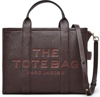 Marc Jacobs The Leather Medium Tote Bag Tote Handbags Ganache