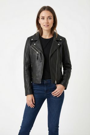 Mauritius Lederjacke MAURITIUS MWPasja, Damen, Gr. 4XL (48), schwarz, Obermaterial: 100% Schafsleder. Futter: 100% Baumwolle. &Auml;rmelfutter: 100% Polyester, unifa