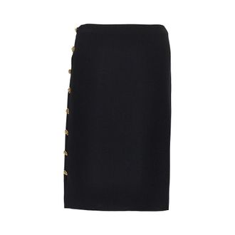 Versace Stretch viscose skirt with Medusa buttons Woman 40