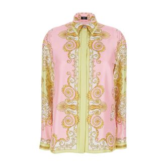 Versace Dames, Blouses & Shirts, Veelkleurig, Maat: S Zijde