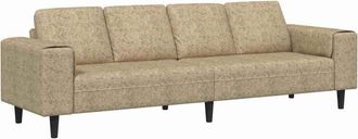 vidaXL Juego de Sofá Gris claro Cuero de ante sintético vidaXL