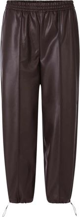 Rich & Royal Vegan Leather Barrel - Dames - Broeken - Bruin - S - Leer - Broeken