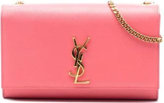 Saint Laurent Pre-owned Shoulder Bags, female, Pink, Size: ONE SIZE Pre-owned Leather Shoulder Bag