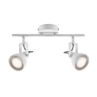 Nordlux L&aacute;mpara regleta de focos para techos blanco con 2 luces orientables