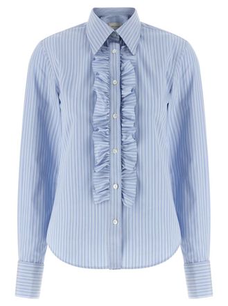Ami Light Blue Slim Stripes Shirt