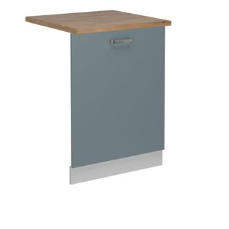 Vicco Tapa Del Lavavajillas R-line, Gris Azulado, 60 Cm, Et Roble