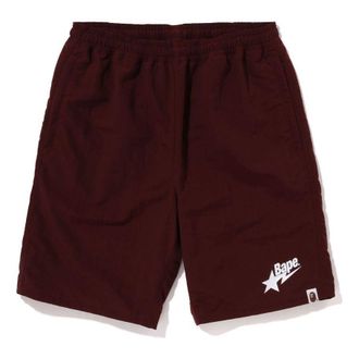 A Bathing Ape BAPE STA Logo Beach Shorts Burgundy 1J30-153-024-BRG