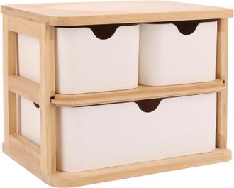 OEM Caja De Almacenamiento De Madera Con Cajones - Caja De Almacenamiento Para Oficina - Caja De Almacenamiento De Cosm&eacute;ticos De Madera Con 3 Cajones - Ad