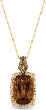 Le Vian Ladies Chocolate Quartz Necklaces set in 14K Strawberry Gold